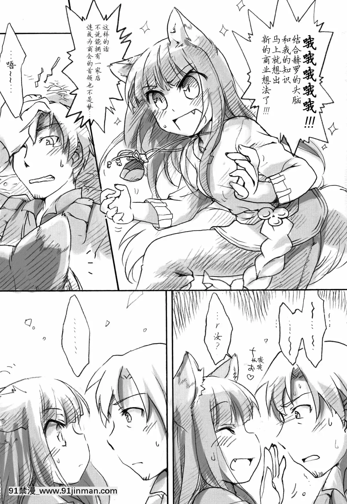 [滿手漢化](C74)[ひなプリン(いくたたかのん)]狼が香辛料-狼是辛香料(狼と香辛料)[18h en espagnol]