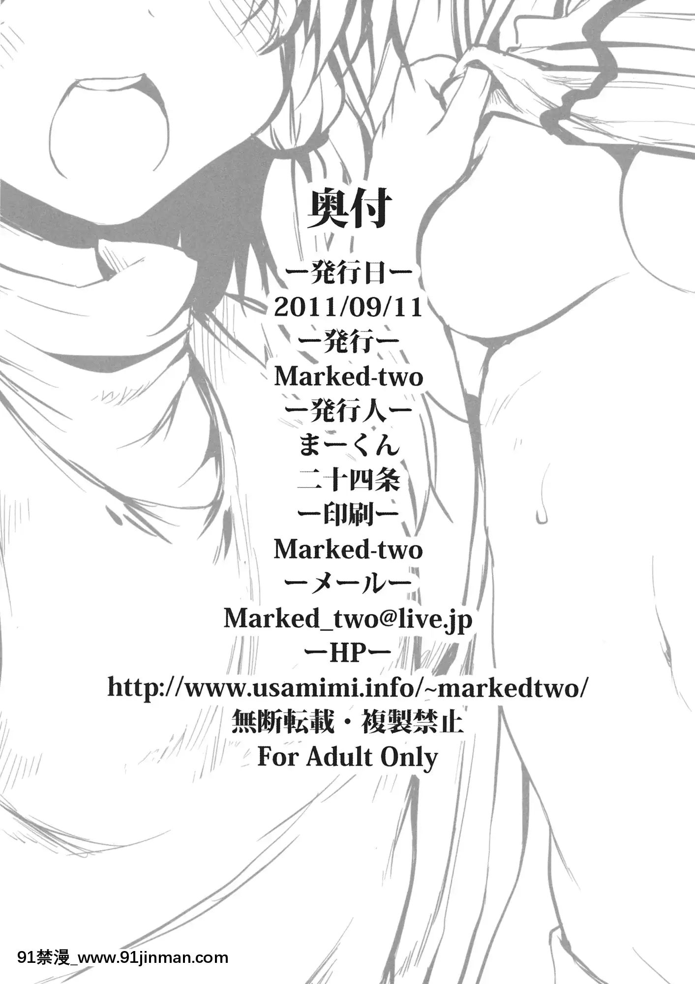 [漫之大陆汉化组](例大祭SP2)[Marked two(まーくん)]Marked two code：3 (东方Project)【18hmm】