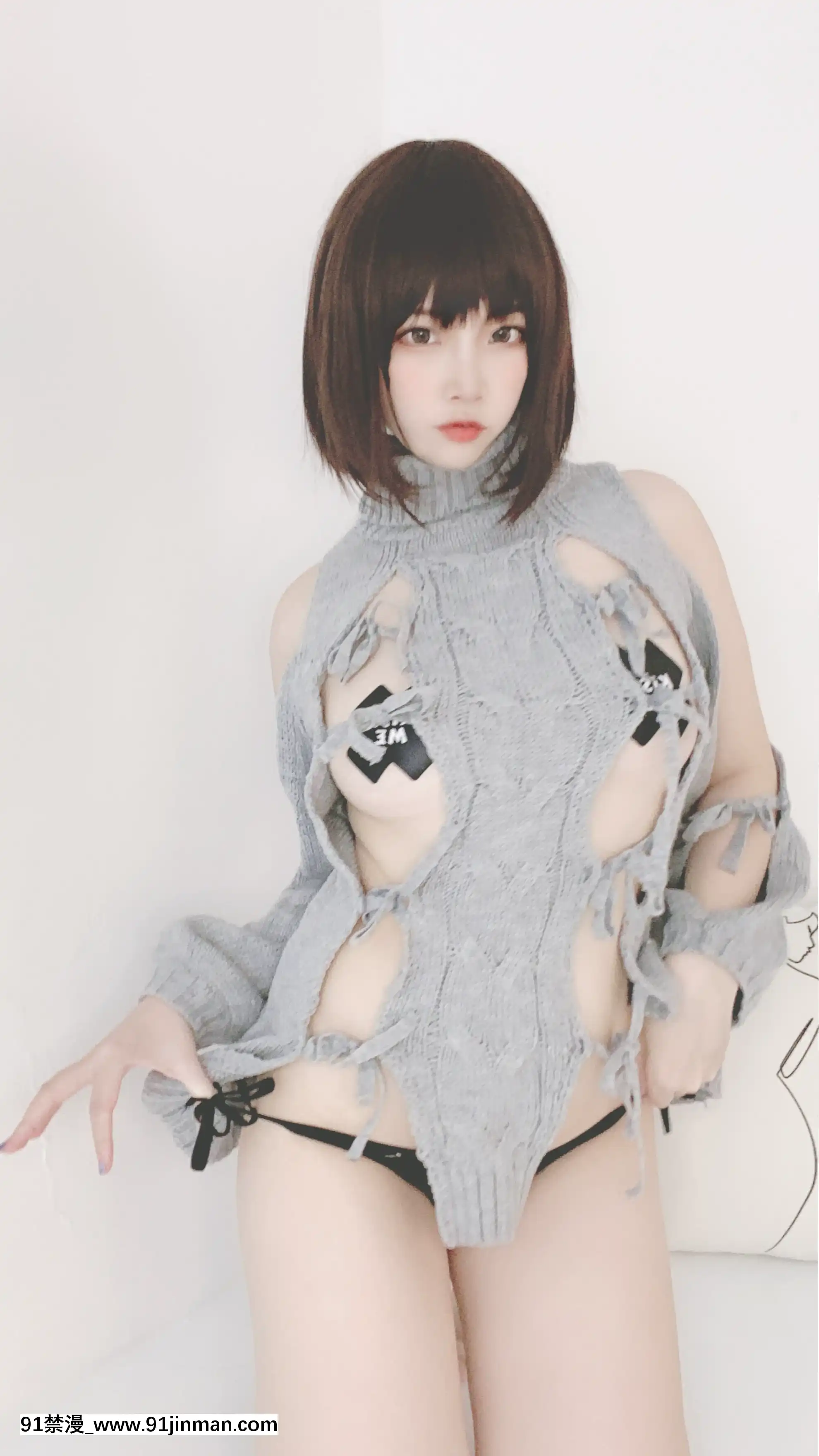 [二佐nisa]洞洞毛衣[18h.mm-cg.com 葛籠くずかご]