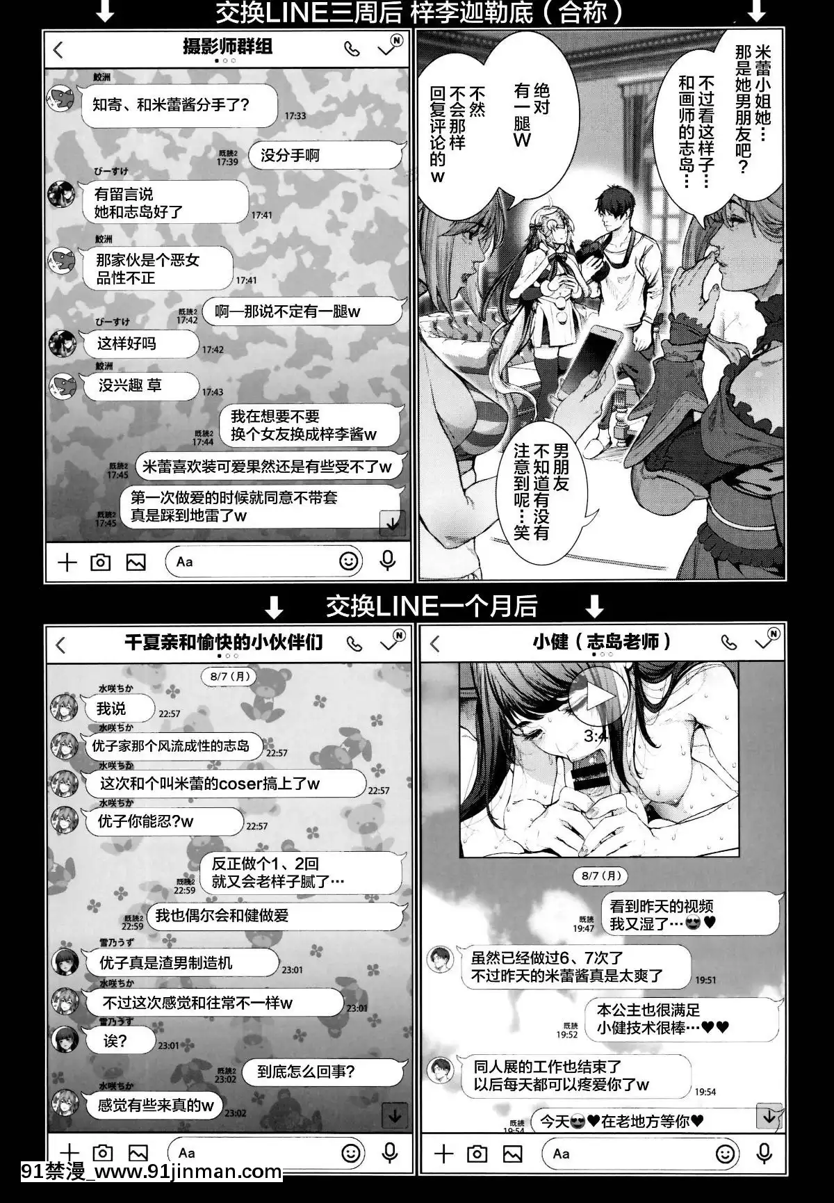 [viento-campanilla-(すずはねすず)]-コスは淫らな仮面-レイヤー彼女持ち《女癖最悪ヤリチン人気イラストレーター》×カメコ彼氏持ち《戀愛體質メンヘラコスプレイヤー》W浮気コスセックス編-(FateGrand-Order)-[中國翻訳][山田秀樹 h漫]